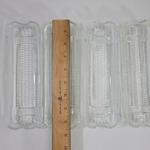 (4) Vintage Pressed Glass Corn On The Cob Holders - Picture 6 of 12